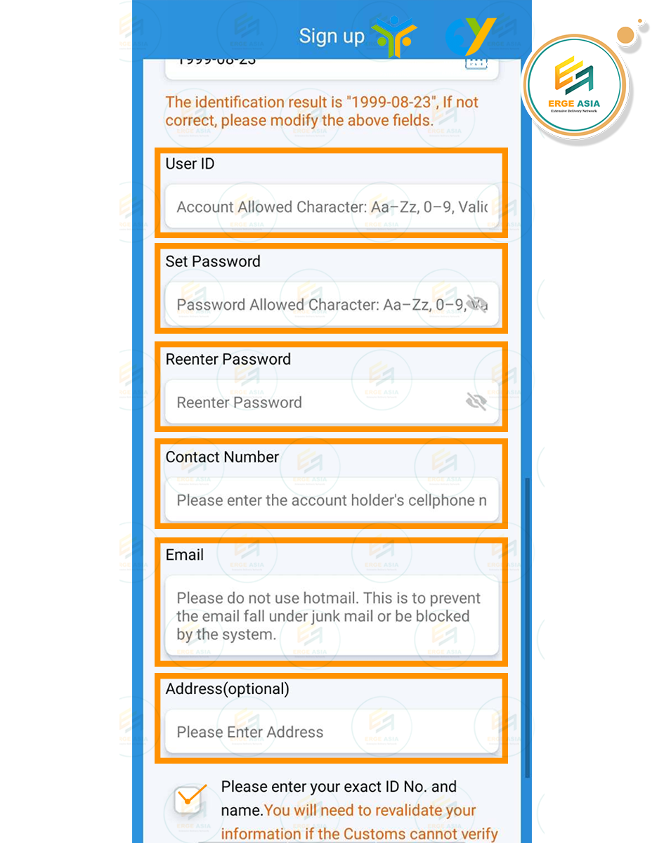 EzWay Personal Info 2